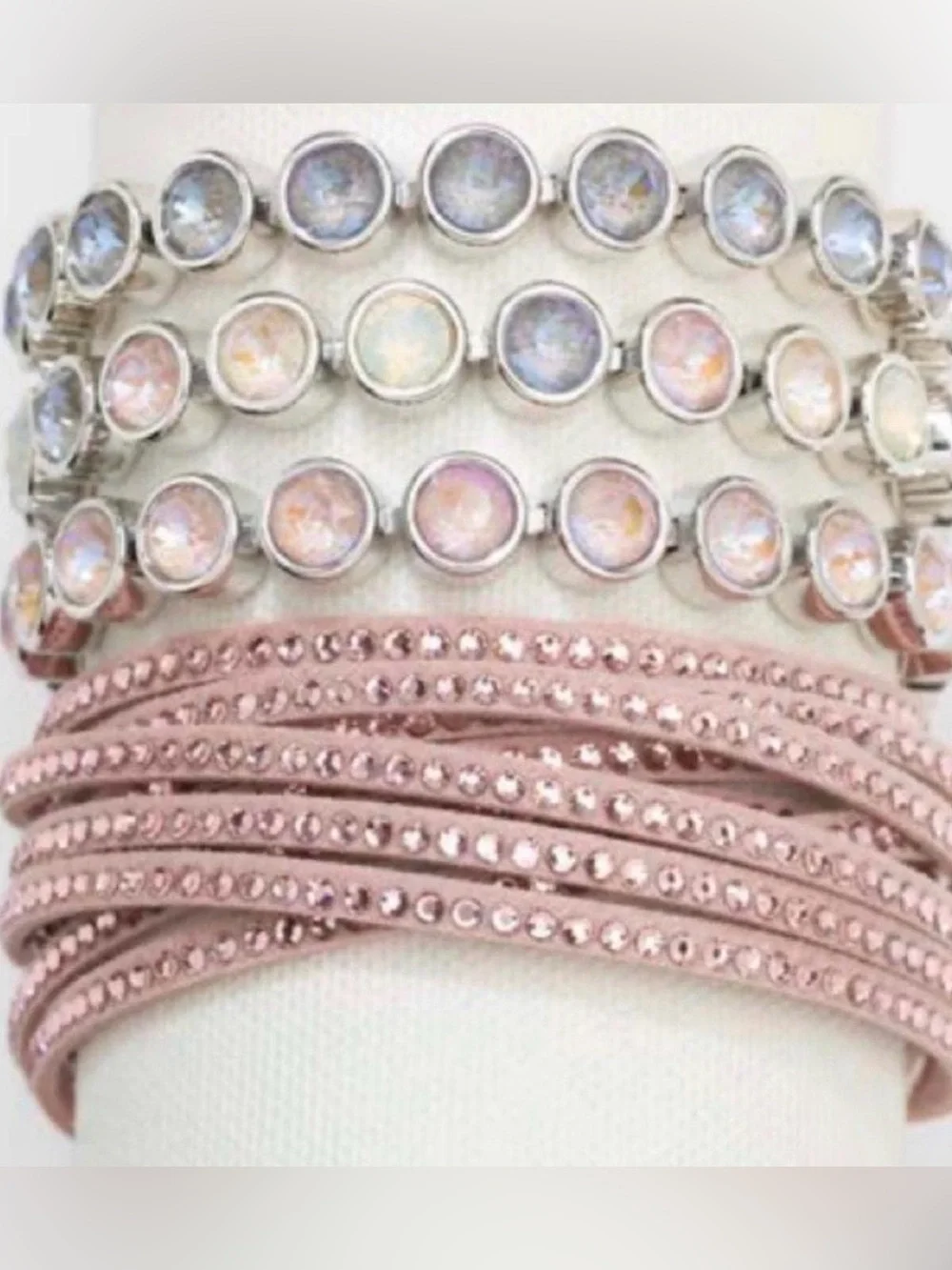 💗Dusty Pink Delite Ice bracelet ~ Touchstone Crystal by Swarovski🌸 - Picture 7 of 13